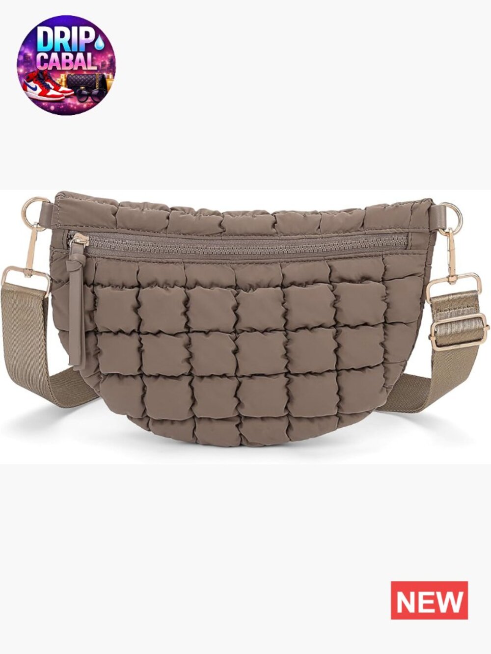 Quilted Nylon Crossbody Sling Bag Puffer Bum Bag